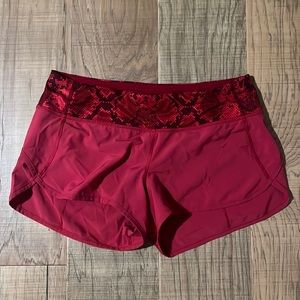 Lululemon red athletic short